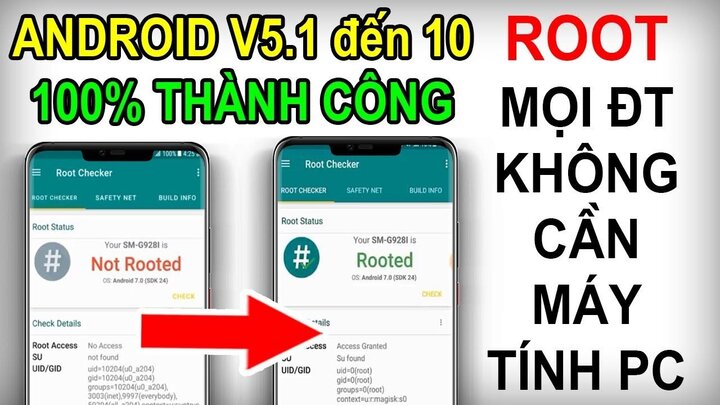 Hướng dẫn Root Android không cần máy tính