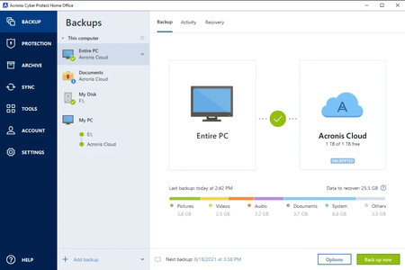 Active Acronis True Image 2021 - phần mềm sao lưu tốt nhất