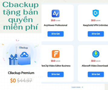 Cbackup tặng bản quyền nhiều phần mềm lớn nhân dịp Backtoschool