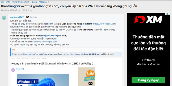 VN-Z.vn và thành viên anhtuan1967 có nói xấu forum VNT?